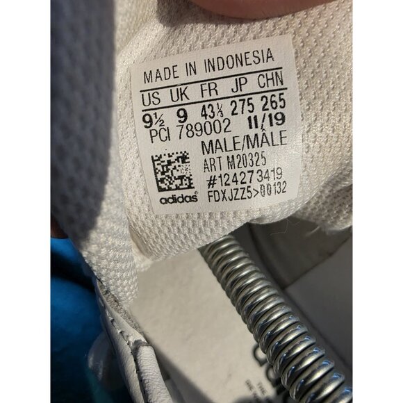 Adidas Stan Smith Men's Size 9.5 Athletic Shoes White Blue Casual Sneakers EUC - Picture 8 of 8